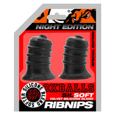 Ribnibs Curved Springy-Ribbed Nipsuckers - Black